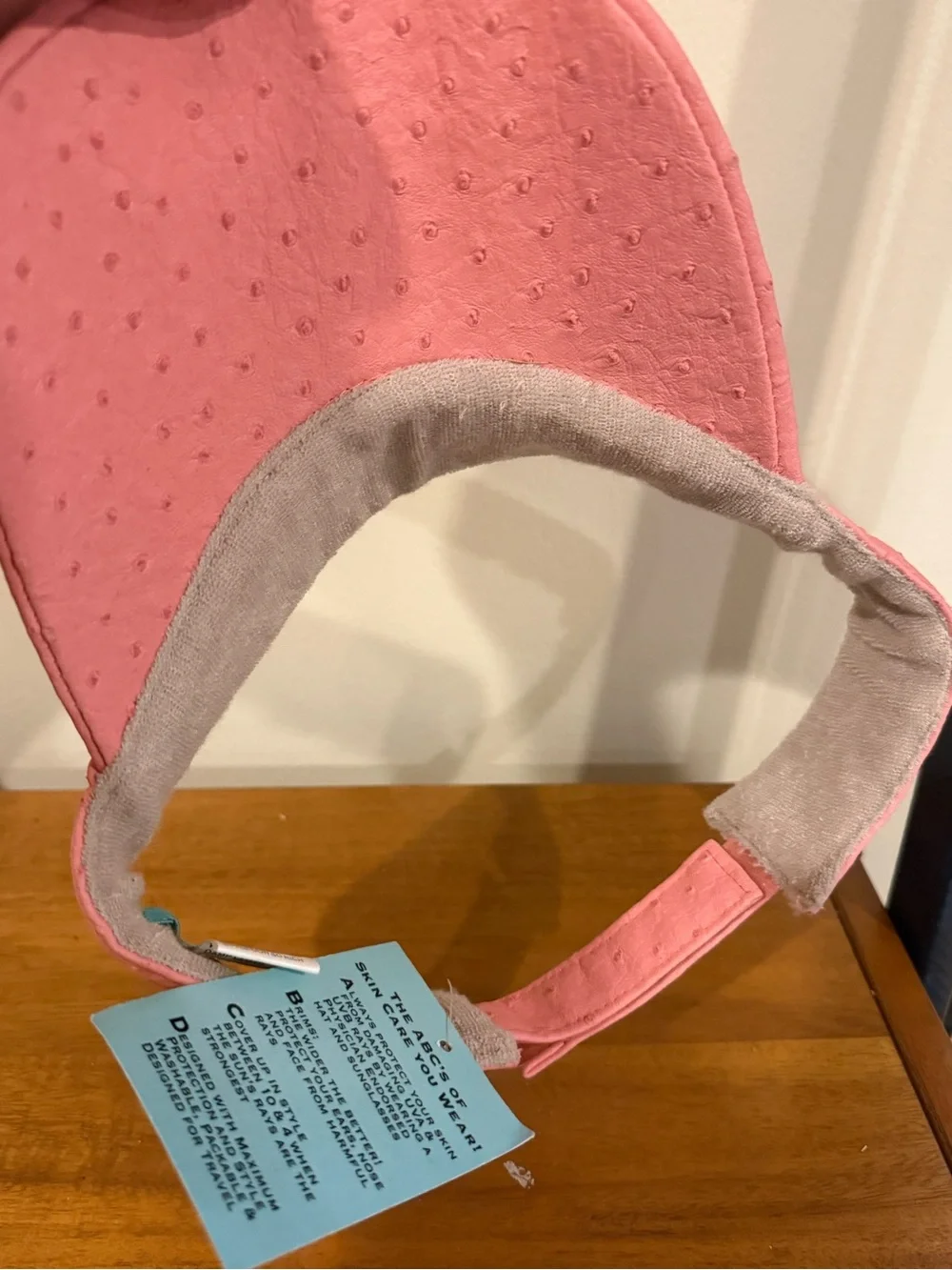 Physician Endorsed Sun Protection Pink Visor Hat Texture Comfy Sweatband UPF